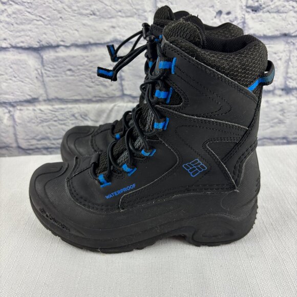 Columbia Boys Youth 4 Black Insulated Bugaboot Omni-heat Waterproof Boots - Picture 7 of 11